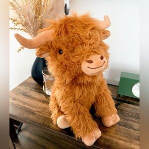 Highland Cow Large Plush Crinkle & Squeaker Dog Toy 🐶💕